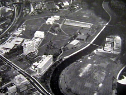 Aerial view of campus circa 1980
